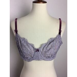 Victoria's Secret Lingerie Push Up Bra Dream Angels Lace Purple